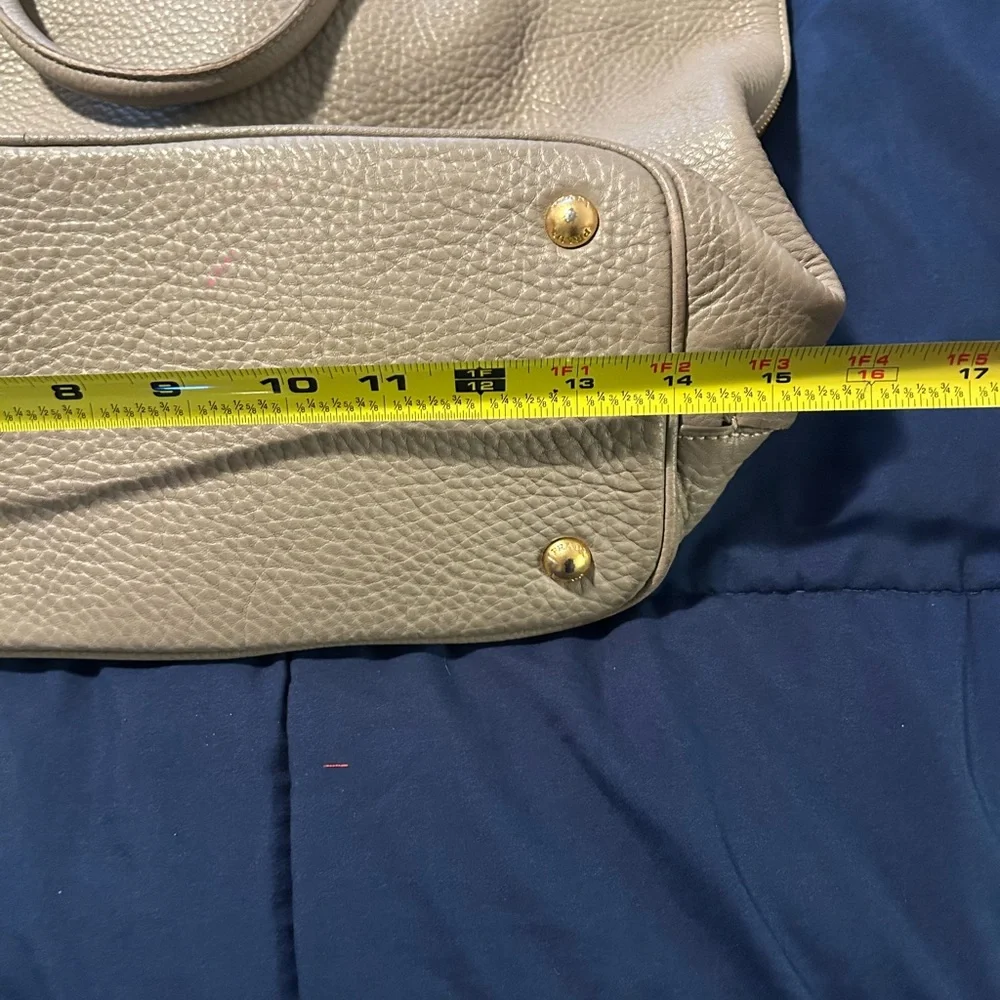Prada • Taupe Leather Tote Bag • Large - Picture 6 of 16